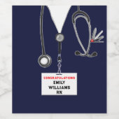 看護学校卒業 ワインラベル (シングルラベル)