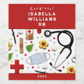 看護学校卒業 ワインラベル (シングルラベル)