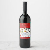 看護学校卒業 ワインラベル (正面)