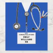 看護学校卒業 ワインラベル (シングルラベル)