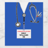 看護学校卒業 ワインラベル (シングルラベル)