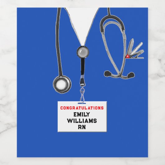 看護学校卒業 ワインラベル (シングルラベル)