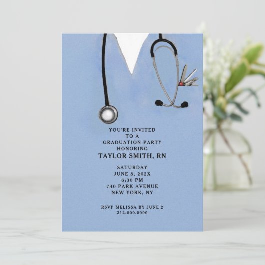 看護学校卒業 招待状 (スタンド正面)