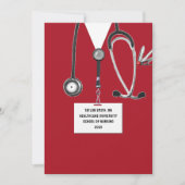 看護学校卒業 招待状 (正面)