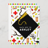 看護学校卒業 招待状 (正面/裏面)