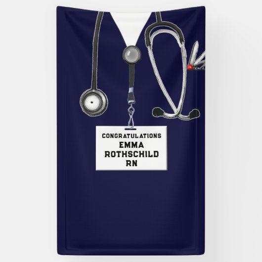 看護学校卒業 横断幕 (縦)