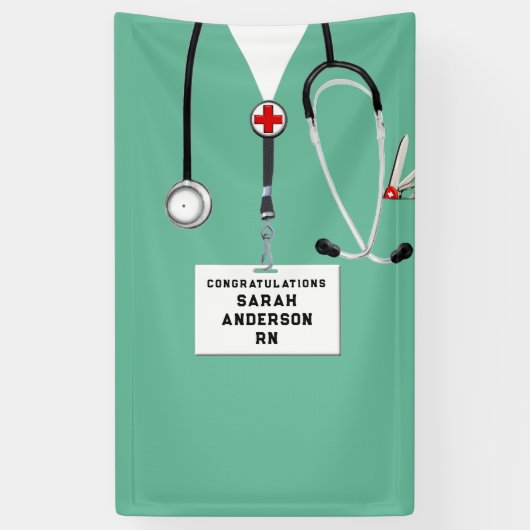 看護学校卒業 横断幕 (縦)