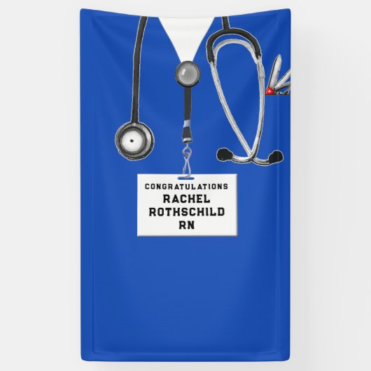 看護学校卒業 横断幕 (縦)