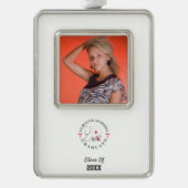 看護学校大学院ギア シルバープレートフレームオーナメント (正面)