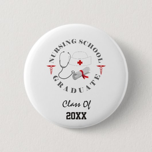 看護学校大学院ギア 缶バッジ (正面)