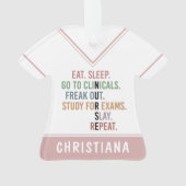 看護学校学生未来ナースRNギフト オーナメント (裏面)