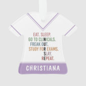 看護学校学生未来ナースRNギフト オーナメント (裏面)