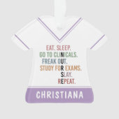 看護学校学生未来ナースRNギフト オーナメント (正面)