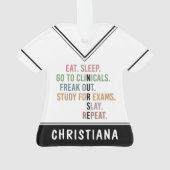 看護学校学生未来ナースRNギフト オーナメント (裏面)