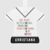 看護学校学生未来ナースRNギフト オーナメント (正面)