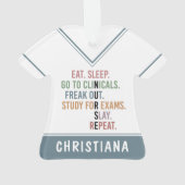 看護学校学生未来ナースRNギフト オーナメント (裏面)