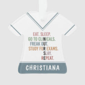 看護学校学生未来ナースRNギフト オーナメント (正面)