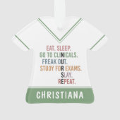 看護学校学生未来ナースRNギフト オーナメント (裏面)