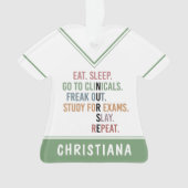 看護学校学生未来ナースRNギフト オーナメント (正面)