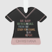 看護学校学生未来ナースRNギフト オーナメント (裏面)