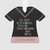 看護学校学生未来ナースRNギフト オーナメント (正面)