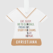 看護学校学生未来ナースRNギフト オーナメント (裏面)