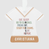 看護学校学生未来ナースRNギフト オーナメント (正面)