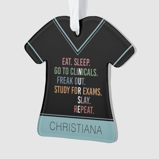 看護学校学生未来ナースRNギフト オーナメント (正面)