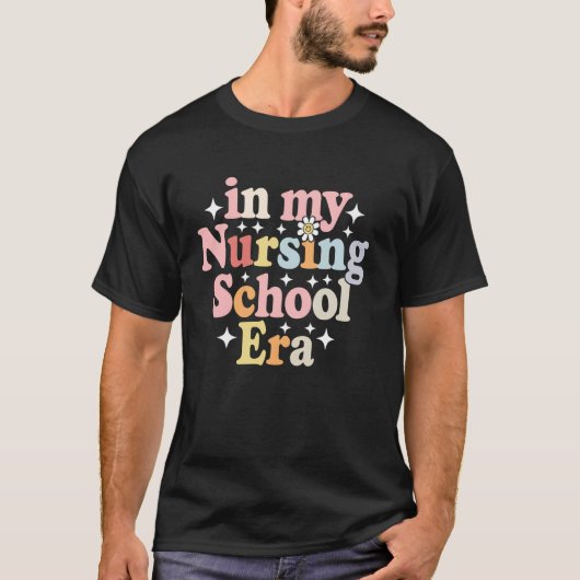 看護学校時代のユーモラスな看護師卒業祝い Tシャツ (正面)