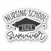 看護学校生存者2024年ナース卒業 シール (正面)
