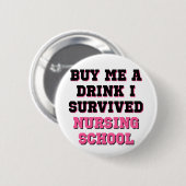 看護学校買で一杯 缶バッジ (正面&裏面)