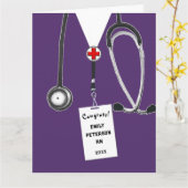 看護学校RNナース卒業カード カード (黄色い花)