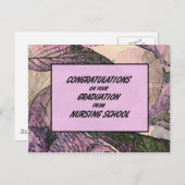 看護学業課程修了おめでとうございます ポストカード (正面/裏面)