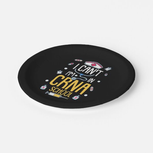 看護学生がCRNAの学校に在籍 ペーパープレート (アングル)