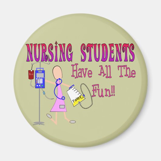 看護学生のおもしろい マグネット (正面)