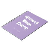 看護学生のためのシンプルなラベンダー文房具 ノートブック (左側)