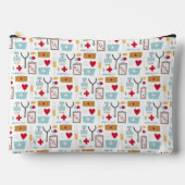 看護学生の医師のアイコン針の丸薬 アクセサリーポーチ (正面)