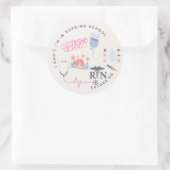 看護学生の友人への贈り物 ラウンドシール (バッグ)