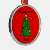 看護学生の2012年のクリスマスのオーナメント メタルオーナメント (右)