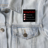 看護学生の"チェックマーク"のTシャツ及びギフト 缶バッジ (インサイチュ)