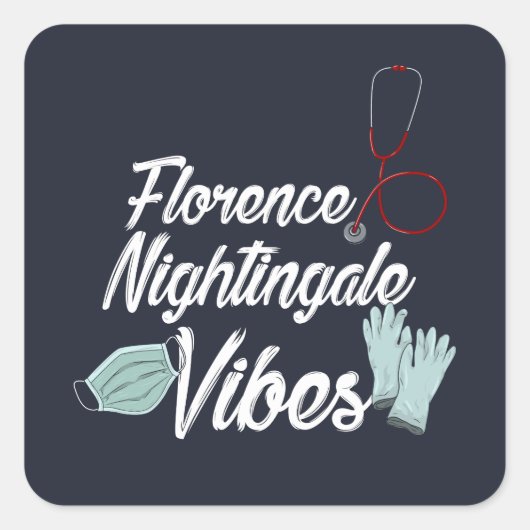 看護学生ナイチンゲールビベス スクエアシール (正面)