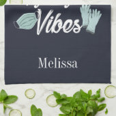 看護学生ナイトゲールビブパーソナライズされたス キッチンタオル (折り畳み)