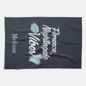 看護学生ナイトゲールビブパーソナライズされたス キッチンタオル (横)