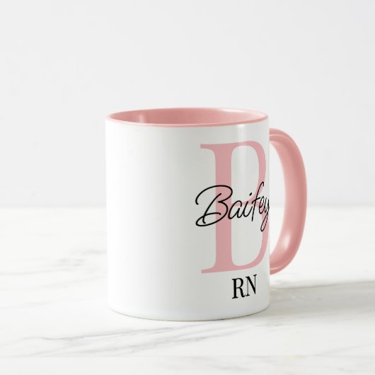 看護学生パーソナライズされたギフト、RN、LPN、CNA マグカップ (正面右)