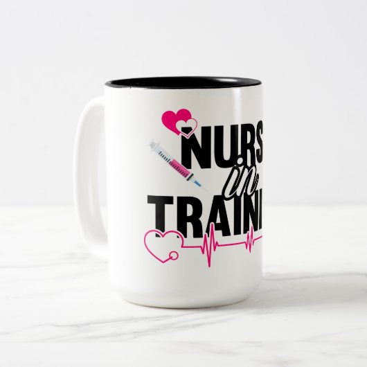 看護学生マグカップのトレーニングナース ツートーンマグカップ (正面左)
