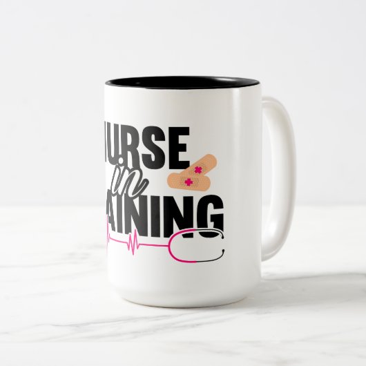 看護学生マグカップのトレーニングナース ツートーンマグカップ (正面右)