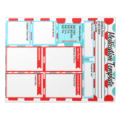 看護学生投薬テンプレート ノートパッド (正面)