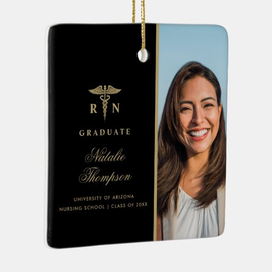 看護学生登録ナース卒業カスタム セラミックオーナメント (右)