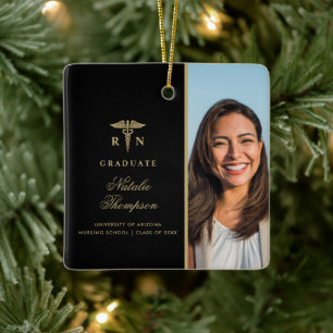看護学生登録ナース卒業カスタム セラミックオーナメント