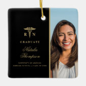 看護学生登録ナース卒業カスタム セラミックオーナメント (正面)